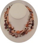 Sample of fall pearl collection in oranges and pink coral